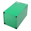 Alpine Industries Square Recycling Bin, 29 Gallons, Green Can, Mixed Opening Lid, for Mixed ALP4450-KIT-GRN-M-MIX